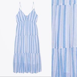 Rails Avril Midi Dress, Gibson Stripe, size L NWT